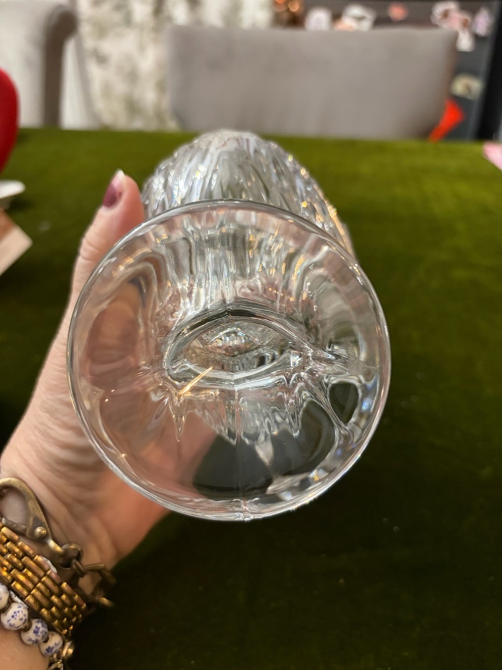 Polished Clear Crystal Rooster candy dish - Picture 5 of 5